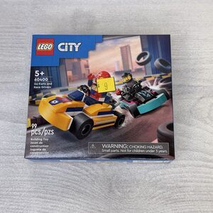 LEGO CITY 60400 Go-Karts and Race Drivers 99 Pieces includes 2 Minifigures NEW